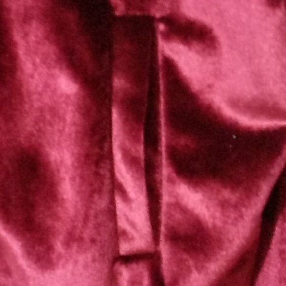 Molly Bracken Burgundy/Wine Red Velvet Hoodie Bomber Jacket - Picture 3 of 6